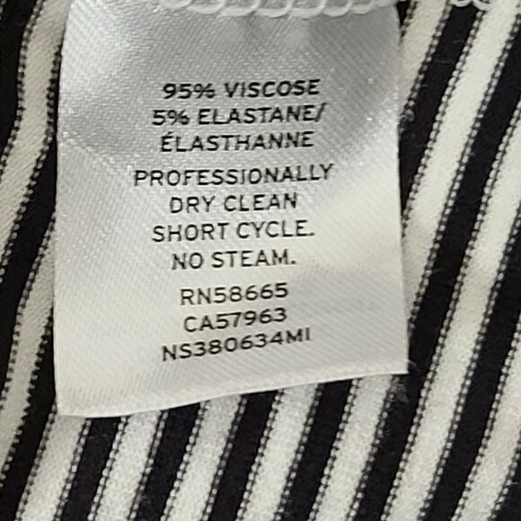 Nordstrom Signature Striped SS Jersey Top XXL Stretch Navy White Scoop Neck NWT - Picture 4 of 4
